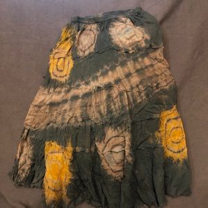 Flowy tie-dye skirt